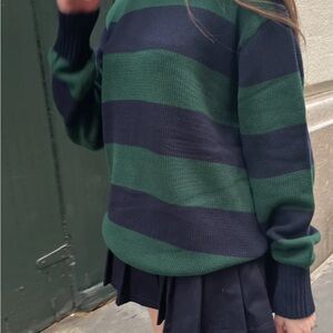 Striped Green and Navy Sweater